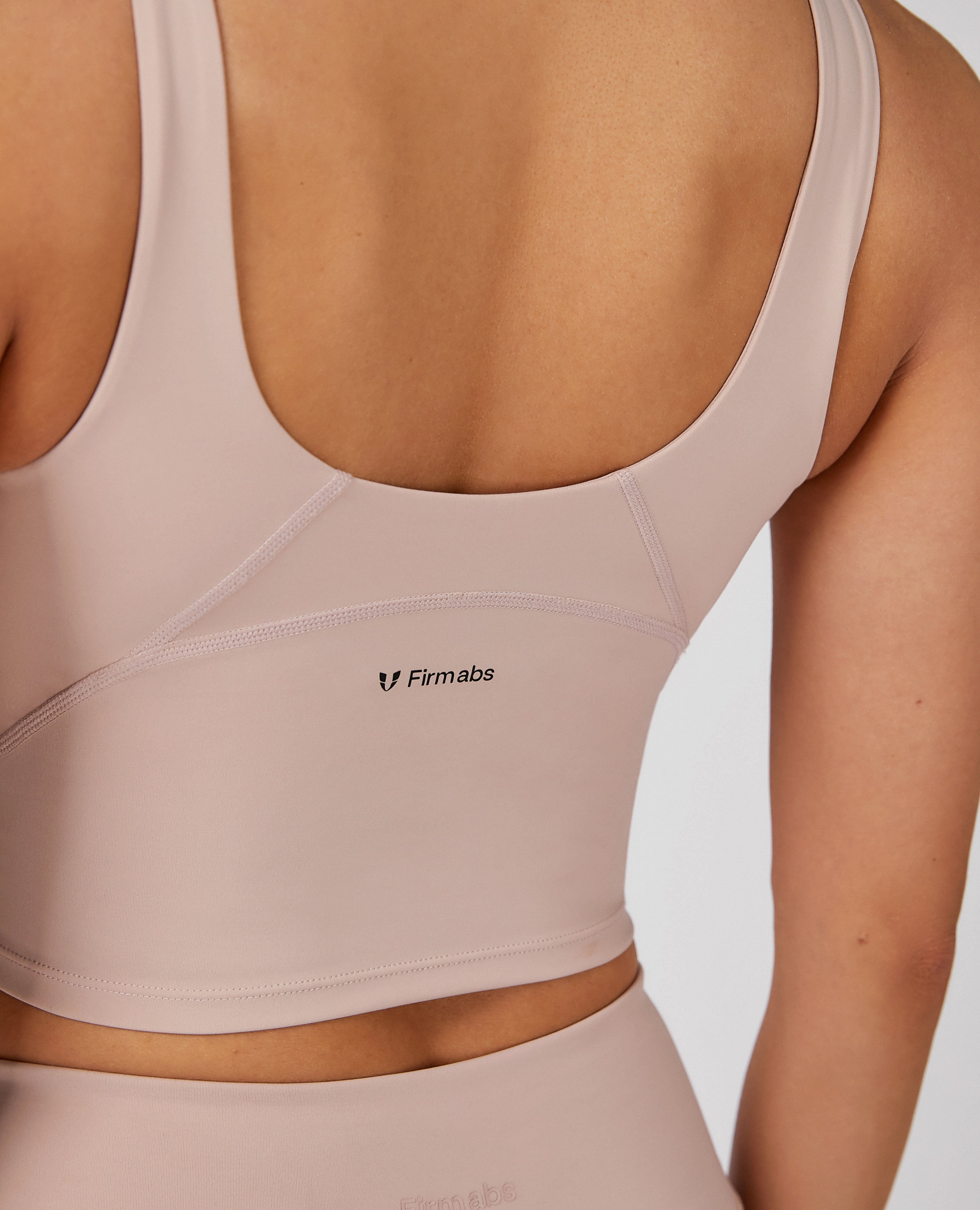 Longline Sports Bra - Light Pink