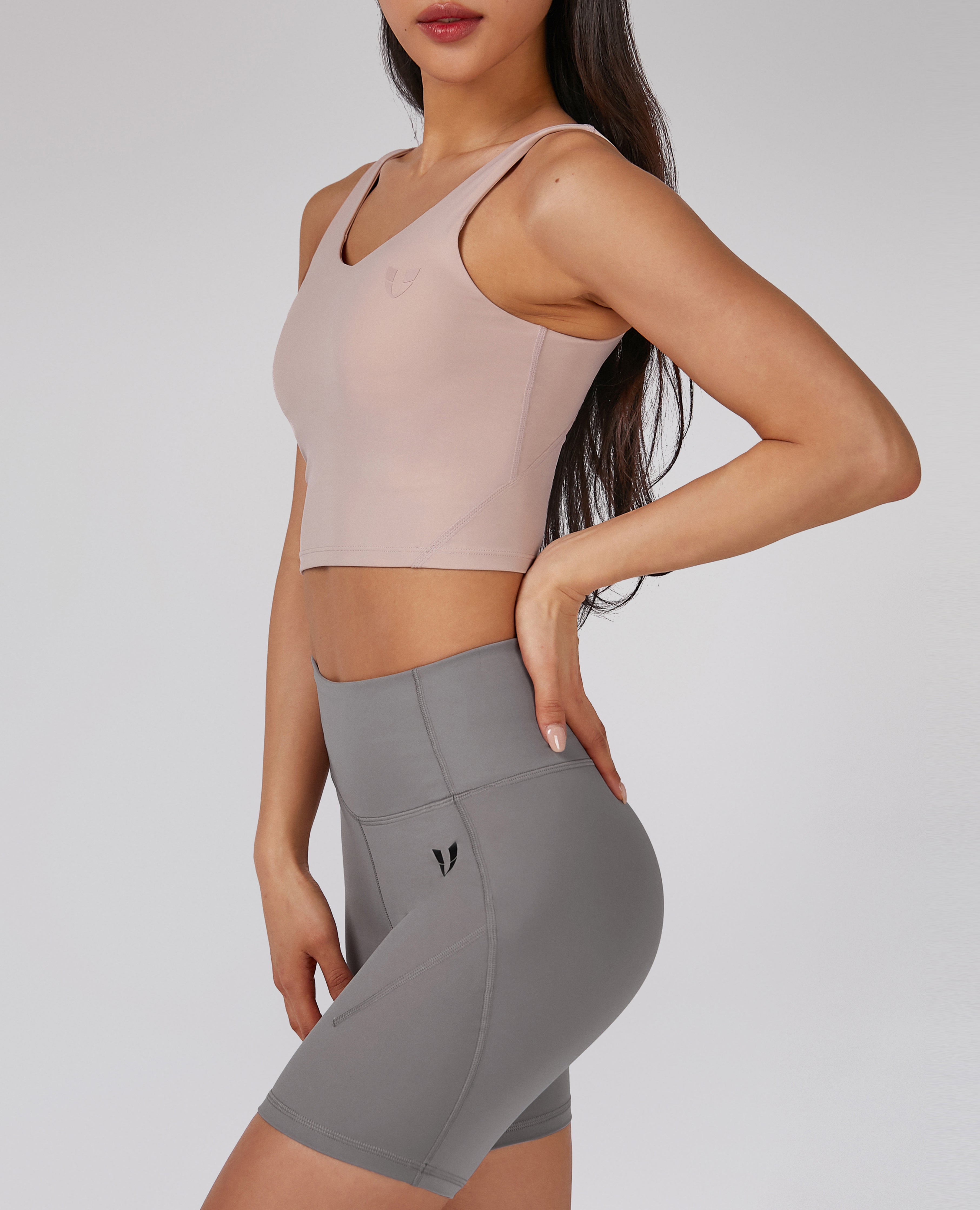 Longline Sports Bra - Light Pink