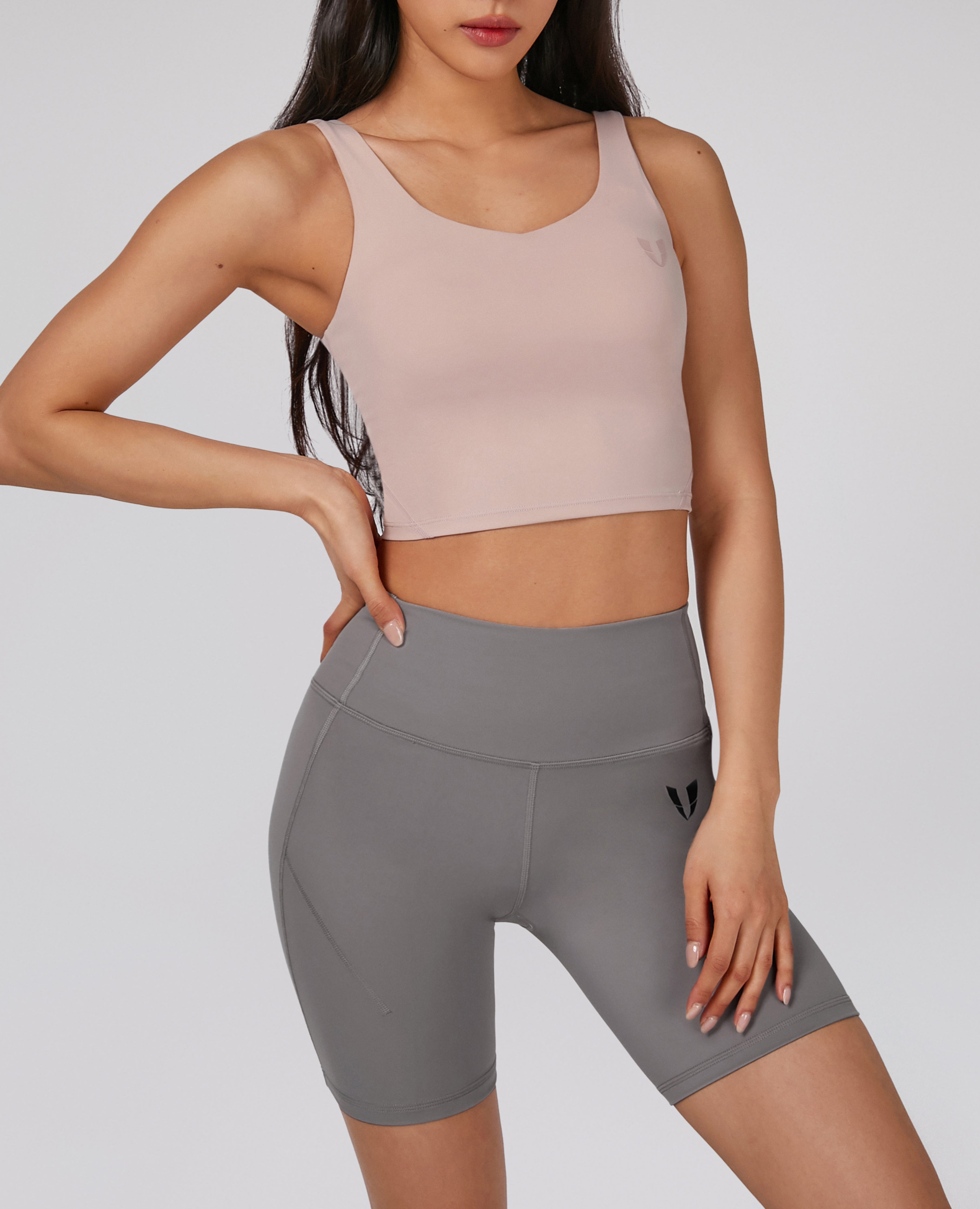 Longline Sports Bra - Light Pink