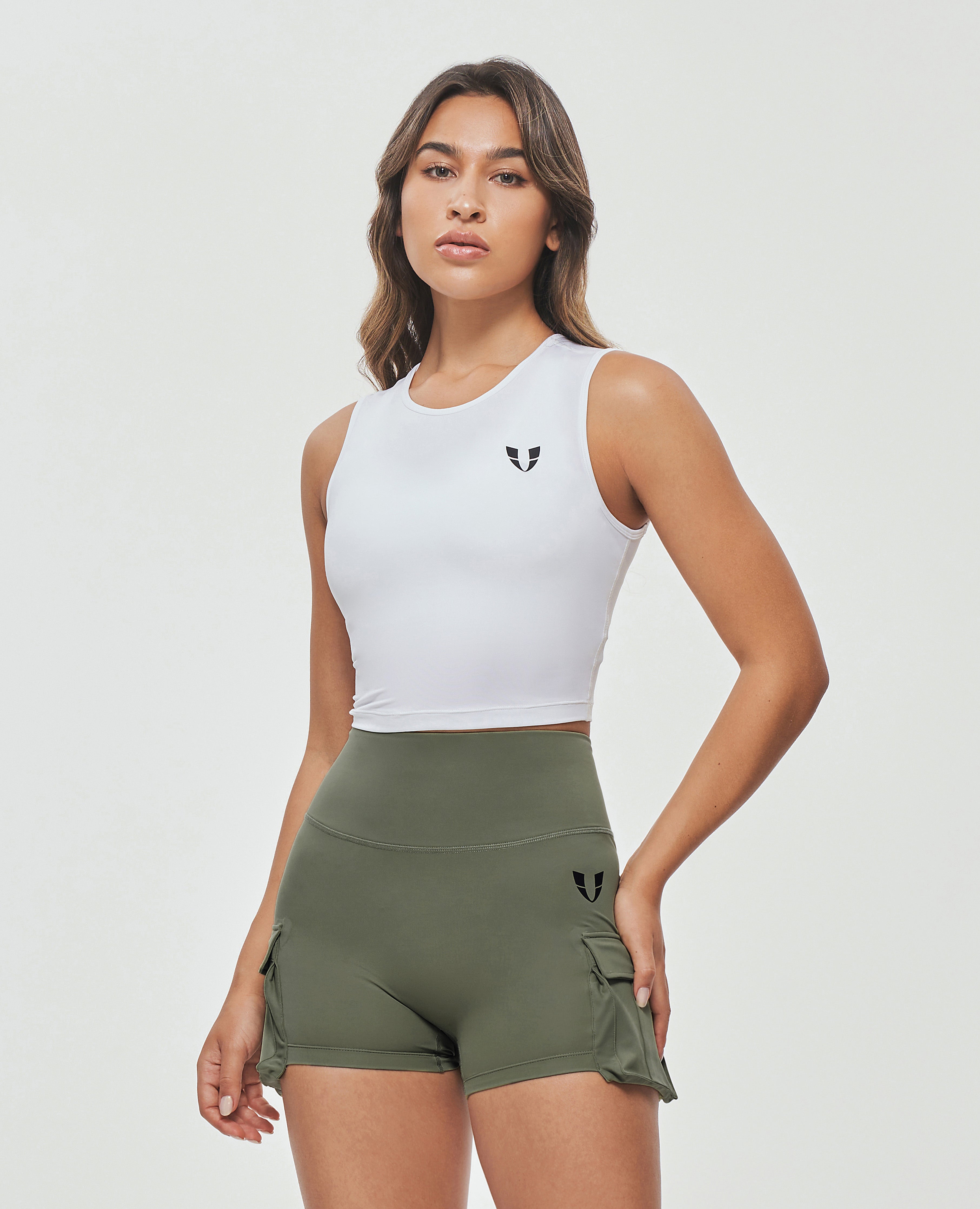 Nahtloses Sport-Tanktop – Weiß