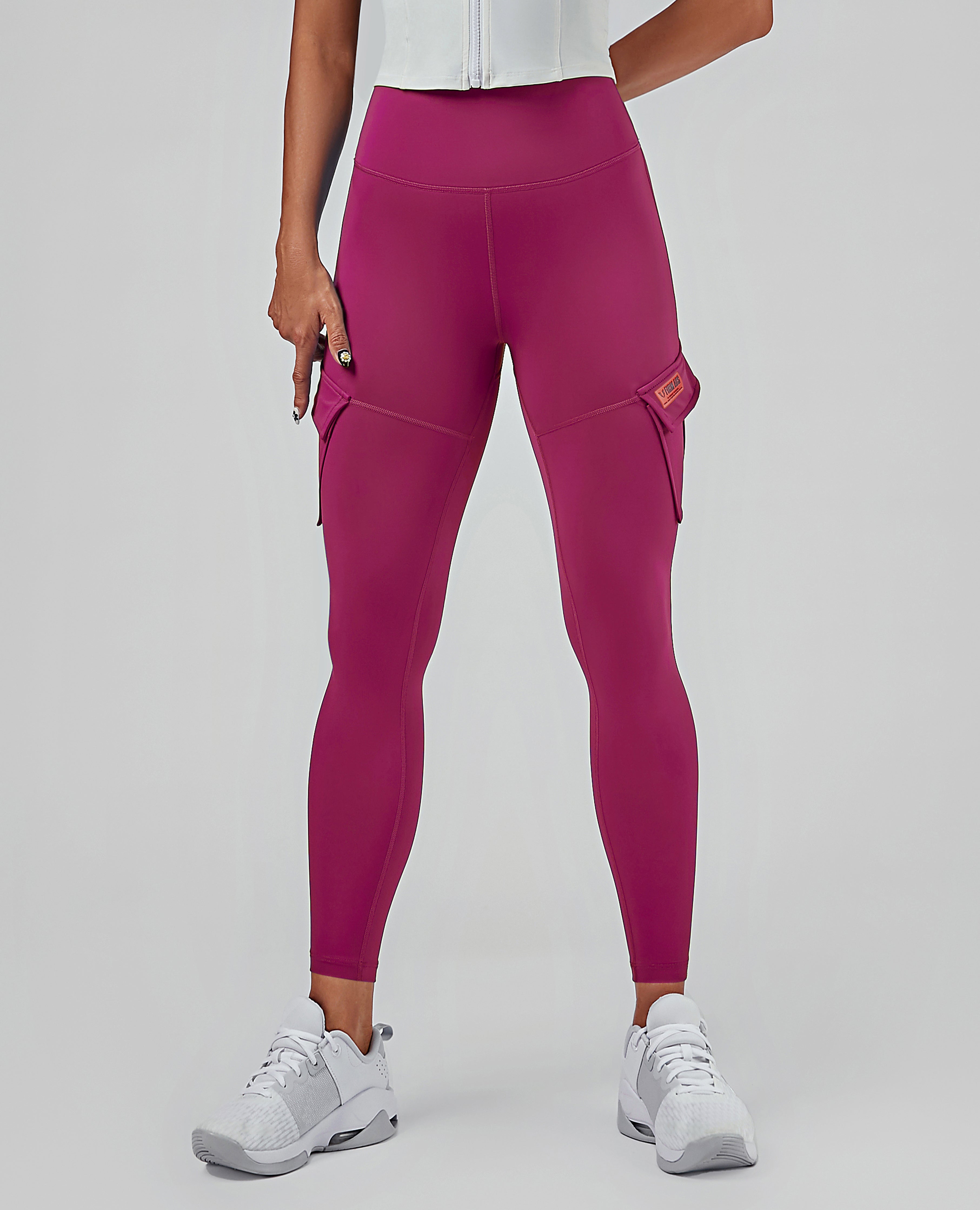 Solo Cargo Leggings – Karminrot