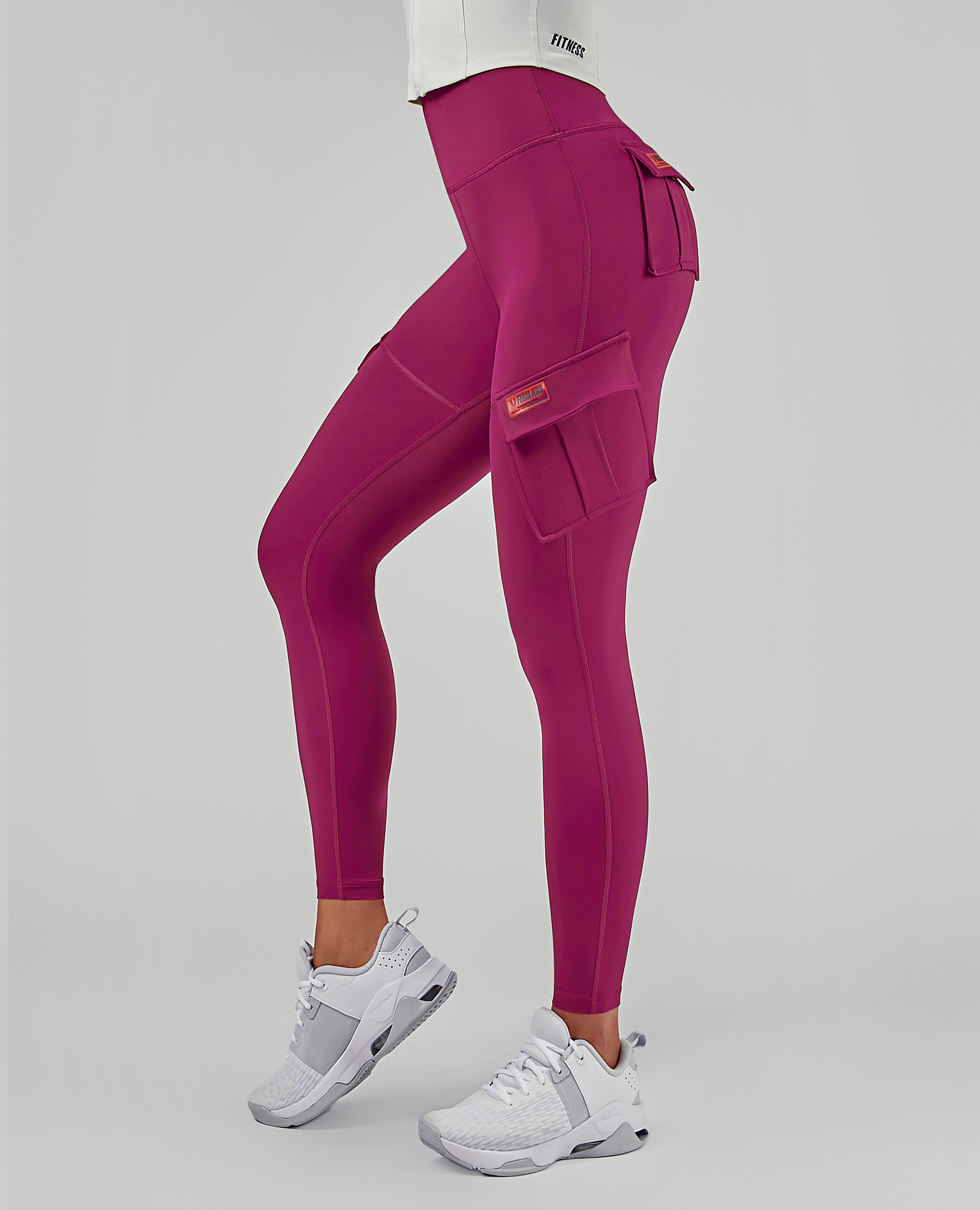 Solo Cargo Leggings – Karminrot