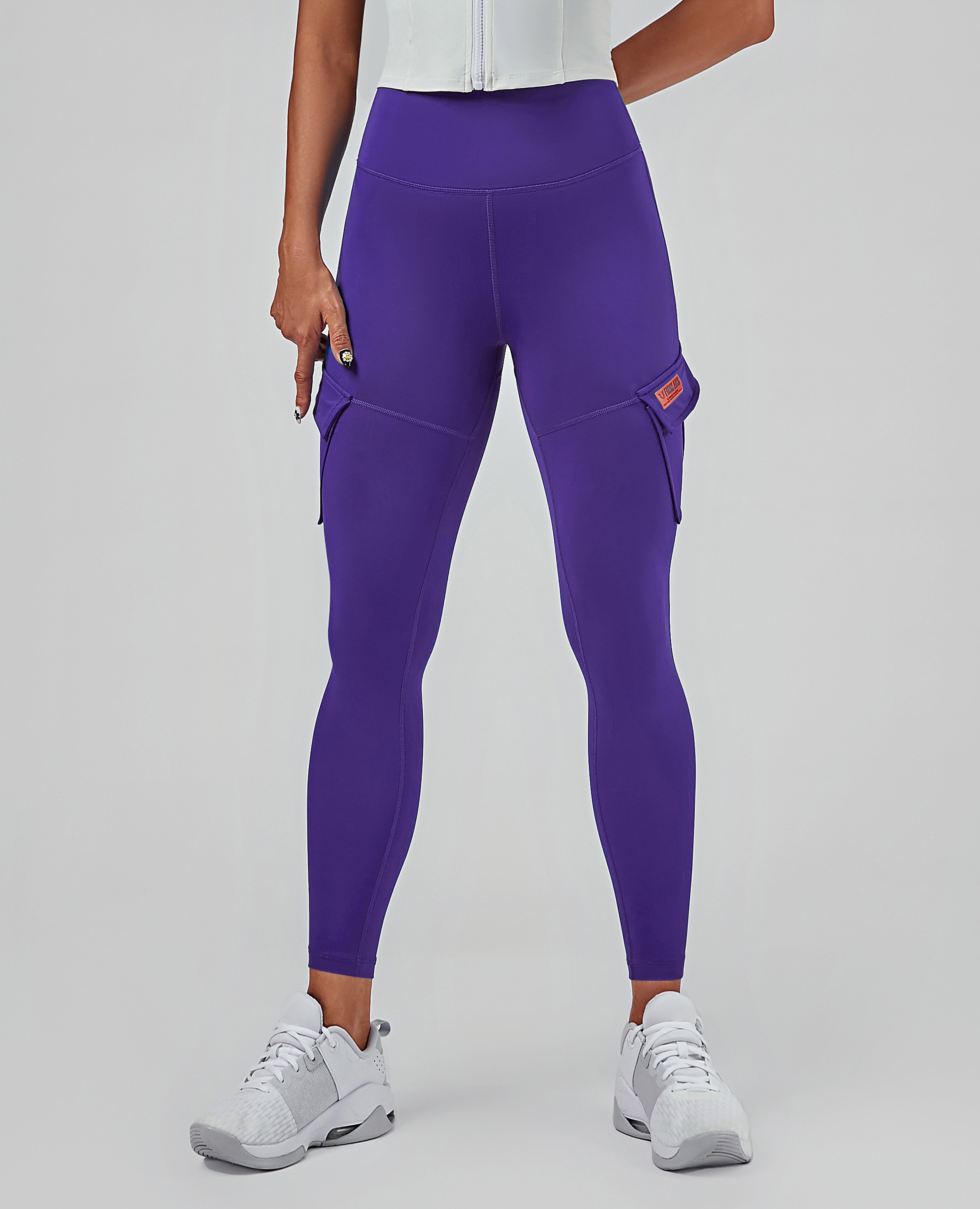 Solo Cargo Leggings – Dunkelviolett