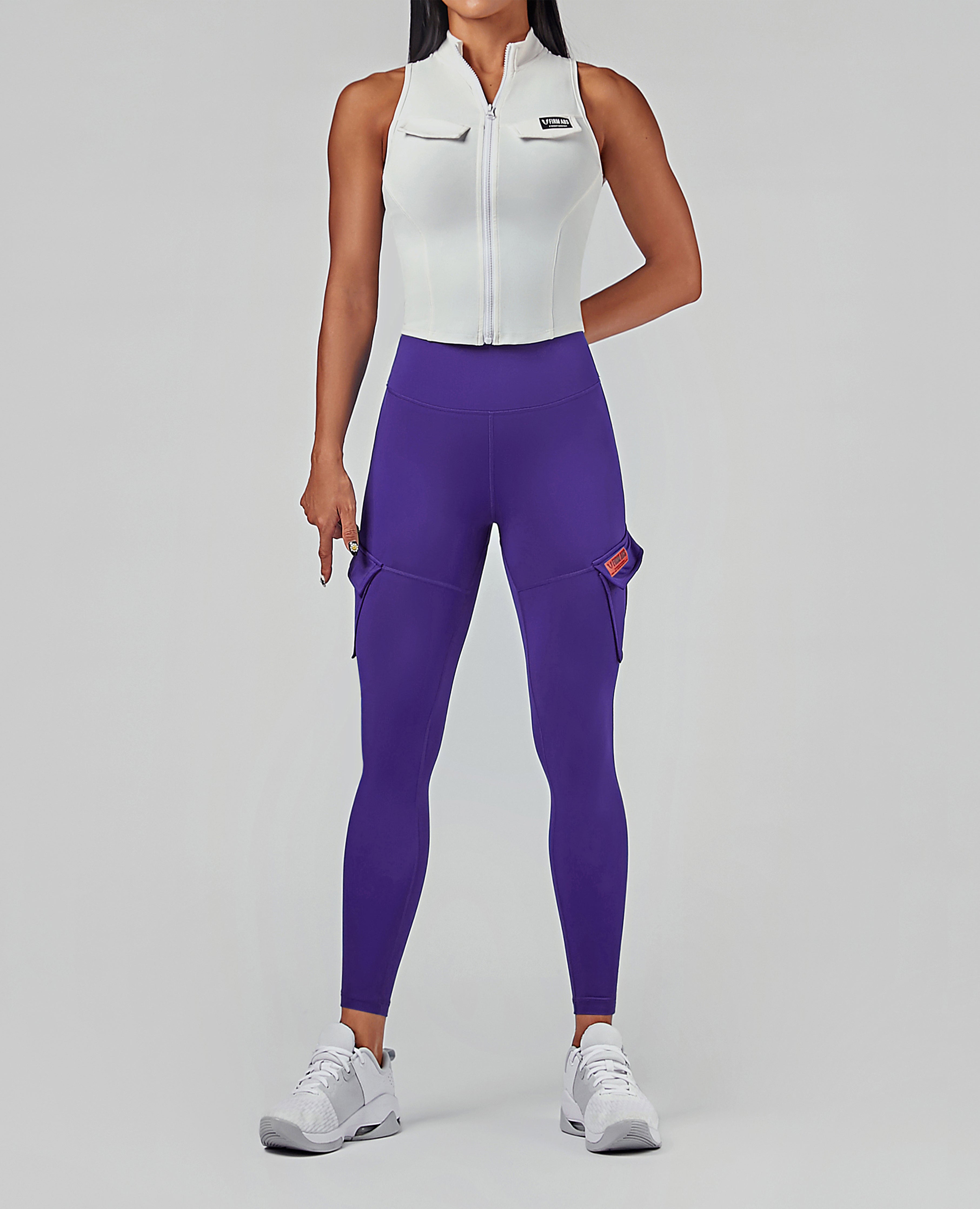 Solo Cargo Leggings – Dunkelviolett