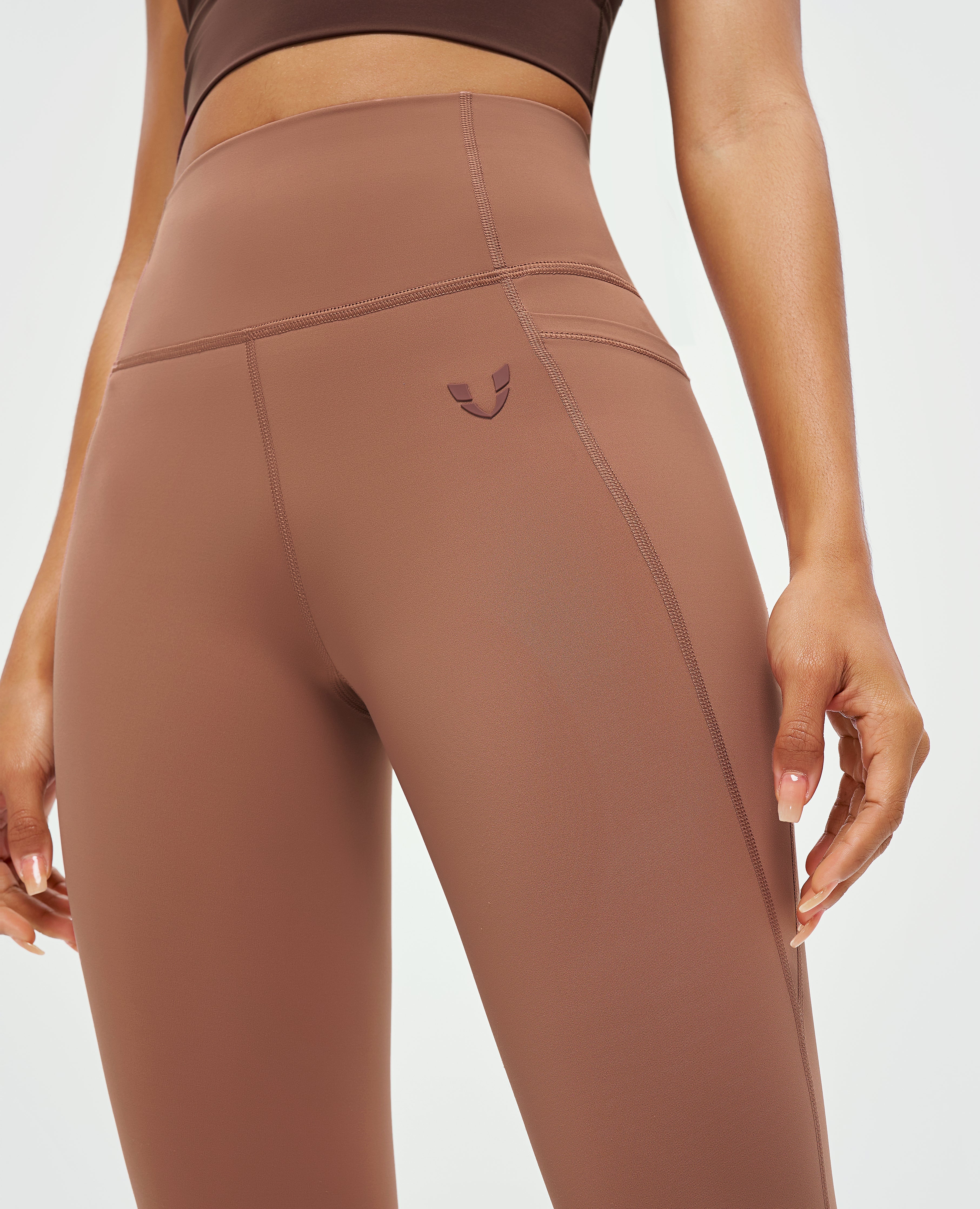 Trainings-Leggings mit Taschen – Rosa